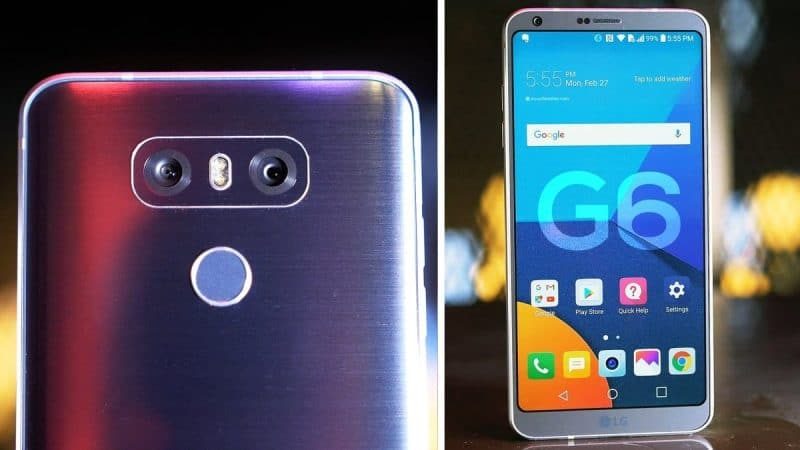 L'écran et les capteurs du LG G6