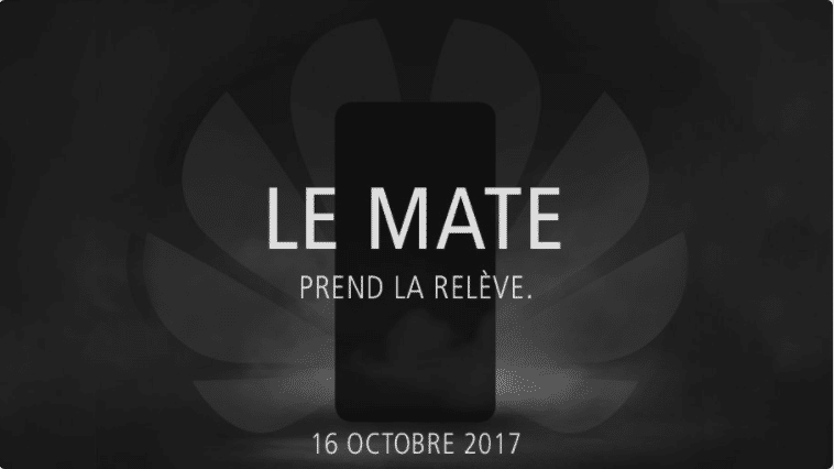 Le Mate 10 de Huawei sera présenté le 16 octobre prochain