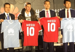 Lionel Messi est le visage de Huawei depuis mars 2016