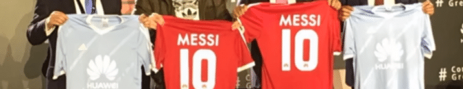 Lionel Messi est le visage de Huawei depuis mars 2016
