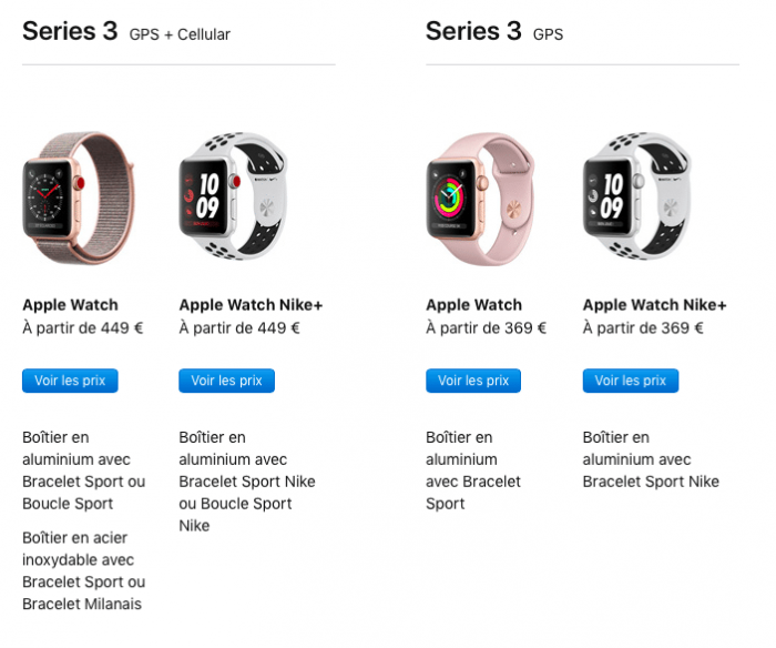 La batterie des Apple Watch Series 3 n'est pas adaptée à une connexion 4G.