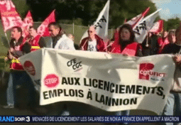 Les salariés de Nokia ont manifesté à Lannion jeudi 14 septembre