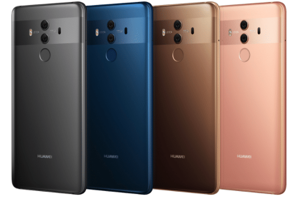 Le Huawei Mate 10 Pro est disponible en quatre coloris