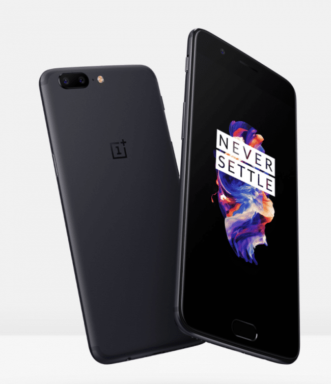 Vues du OnePlus 5, avant et arrière