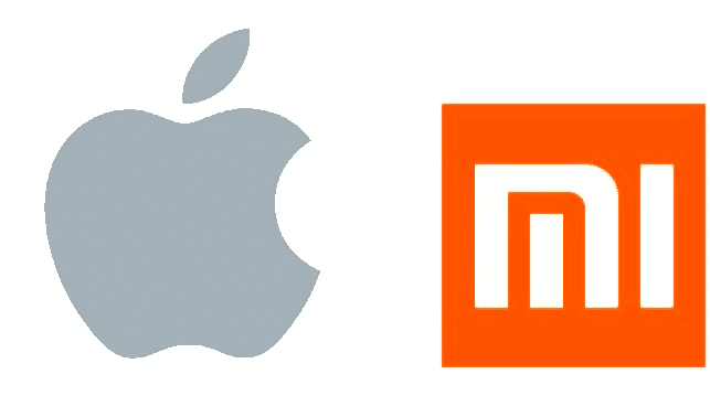 Logo d'Apple et de de Xiaomi