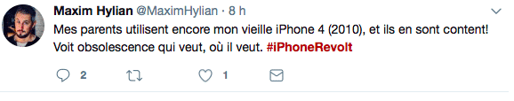 Les internautes expriment parfois des points de vue inattendus lors de cette campagne : ici l'un d'entre eux souligne le fait que les nouveautés n'interpellent et ne concernent pas tout les citoyens.