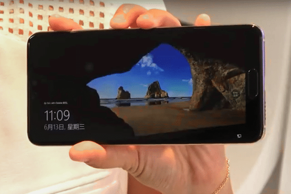 Windows 10 sur smartphone Huawei.