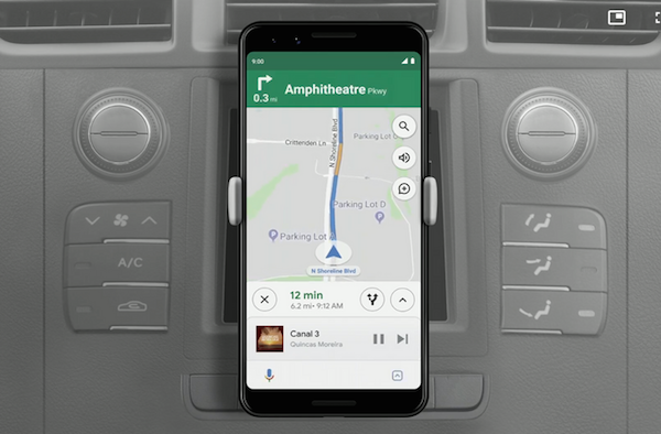 Apercu de Google Maps sous Android Q