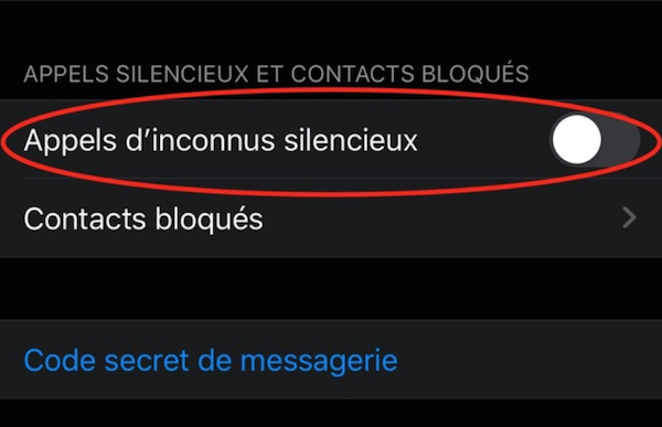 Le nouveau réglage Apple, sur iOS 13, permet de mettre les appels inconnus en silencieux