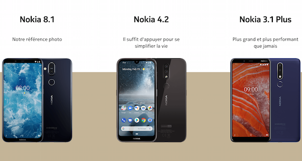 Aperçu des smartphones proposés par Nokia et de leurs appellations jugées complexes