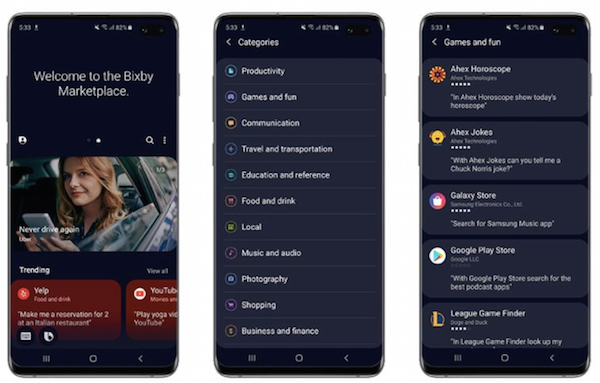 Bixby, l'assistant virtuel Samsung, a désormais son propre app store 