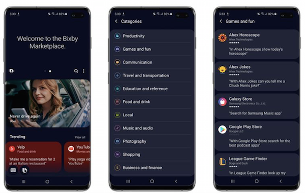 Bixby, l'assistant virtuel Samsung, a désormais son propre app store