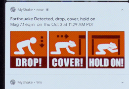L'application MyShake pour détecter les séismes