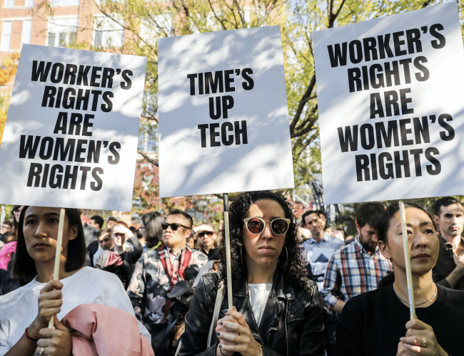 Rassemblement des salariés de Google contre le racisme et le sexisme