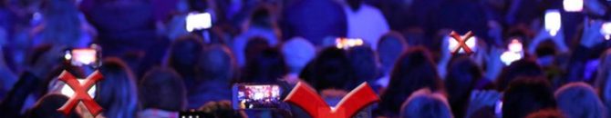 Les smartphones bientôt rayés du paysage durant les spectacles.