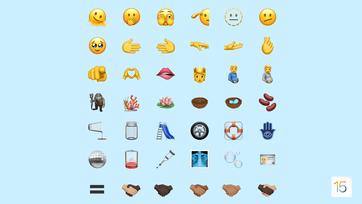 Les nouveaux emojis avec iOS 15.4 La mise à jour iOS 15.4 apporte de nouveaux emojis